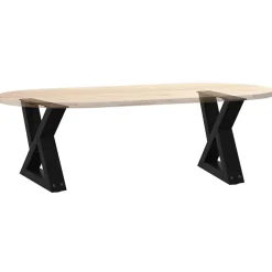 vidaXL Salontafelpoten 2 st 30x(30-31,3) cm staal zwart