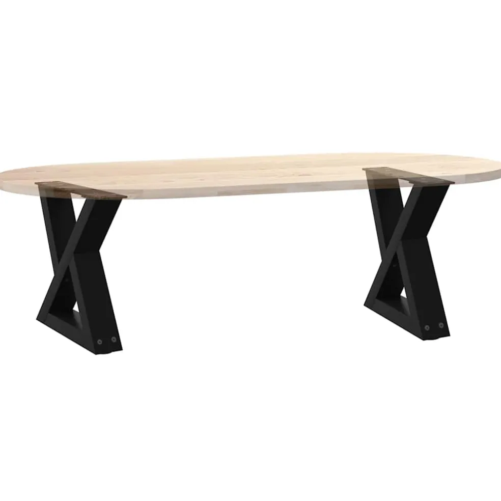 vidaXL Salontafelpoten 2 st 30x(30-31,3) cm staal zwart
