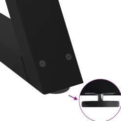 vidaXL Salontafelpoten 2 st 30x(30-31,3) cm staal zwart