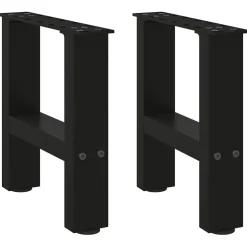 vidaXL Salontafelpoten 2 st 30x(30-31) cm staal zwart
