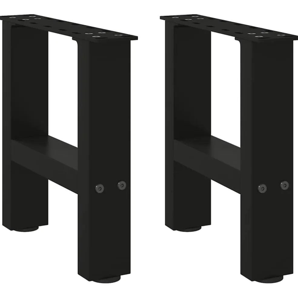 vidaXL Salontafelpoten 2 st 30x(30-31) cm staal zwart