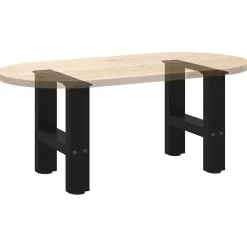 vidaXL Salontafelpoten 2 st 30x(30-31) cm staal zwart