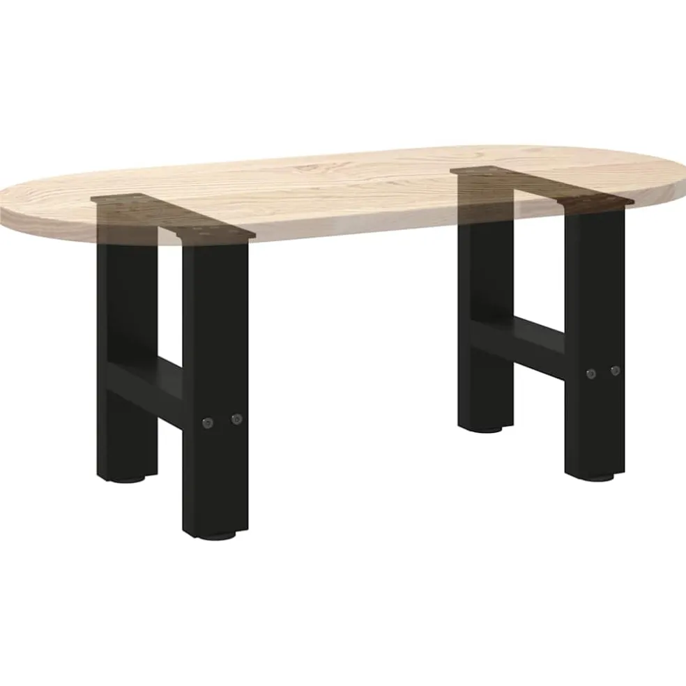 vidaXL Salontafelpoten 2 st 30x(30-31) cm staal zwart