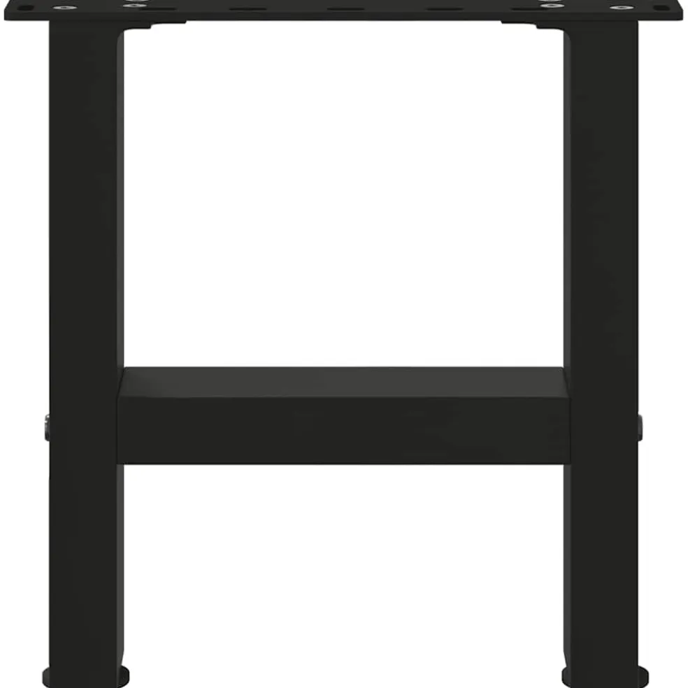 vidaXL Salontafelpoten 2 st 30x(30-31) cm staal zwart