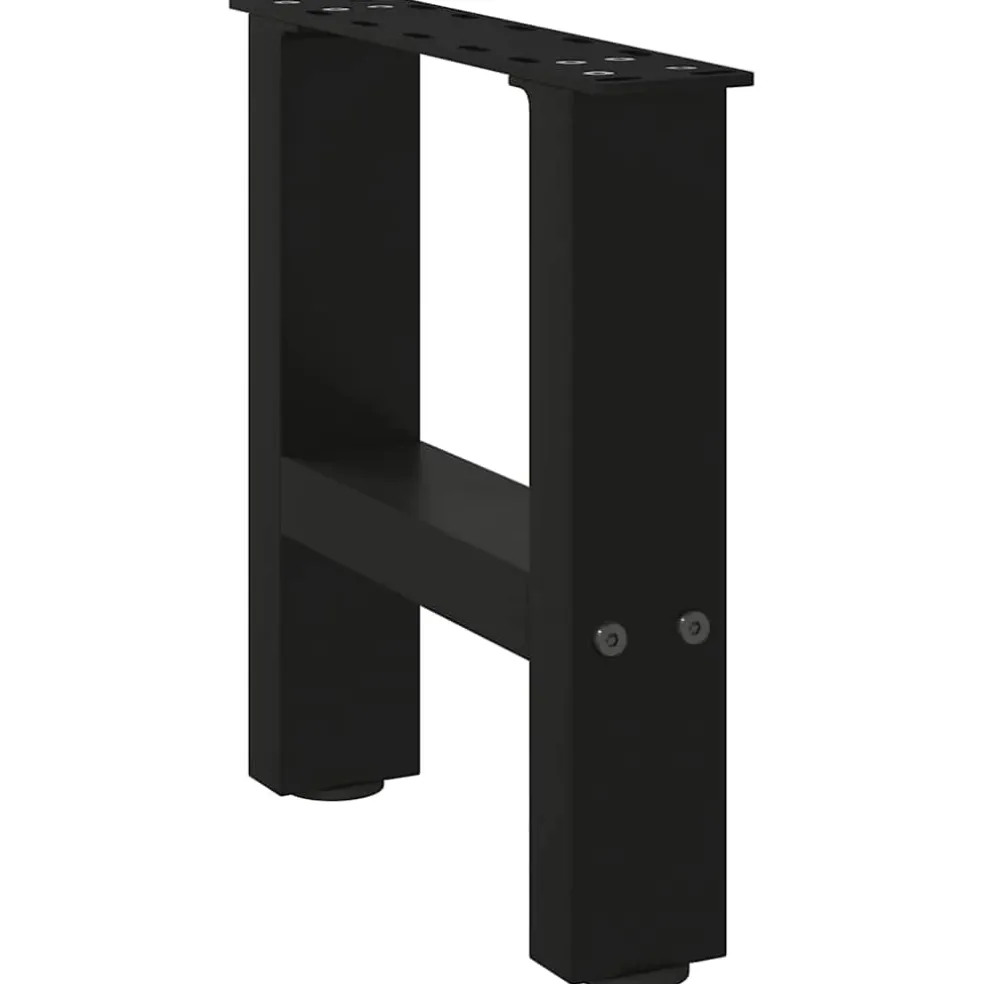 vidaXL Salontafelpoten 2 st 30x(30-31) cm staal zwart