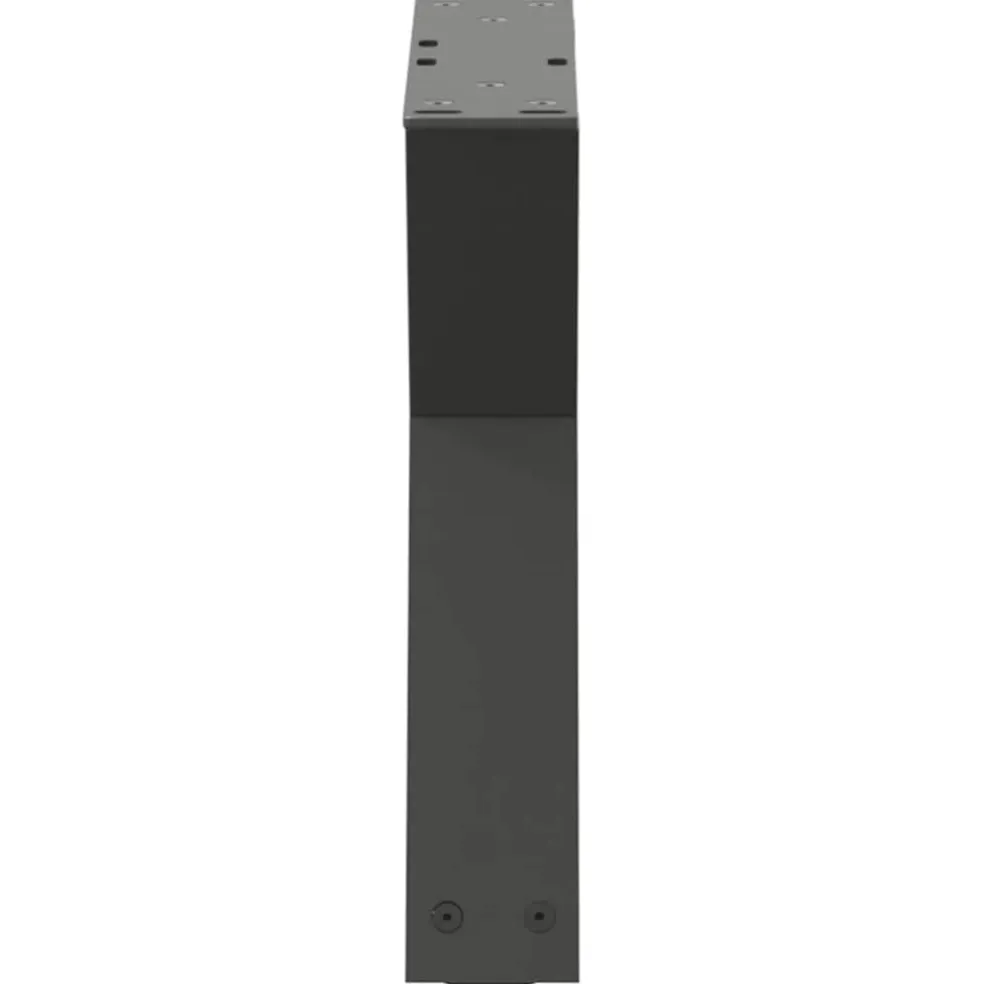 vidaXL Salontafelpoten 2 st 30x(30-31,3) cm staal antraciet