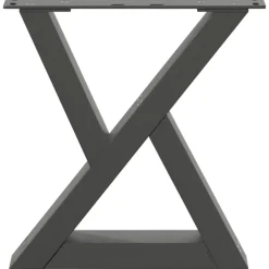 vidaXL Salontafelpoten 2 st 30x(30-31,3) cm staal antraciet