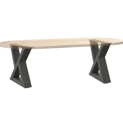 vidaXL Salontafelpoten 2 st 30x(30-31,3) cm staal antraciet