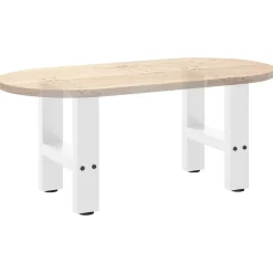 vidaXL Salontafelpoten 2 st 30x(30-31) cm staal wit