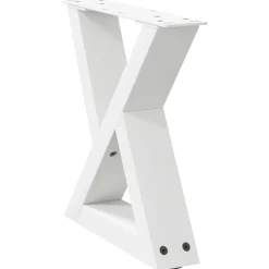 vidaXL Salontafelpoten 2 st 30x(30-31,3) cm staal wit