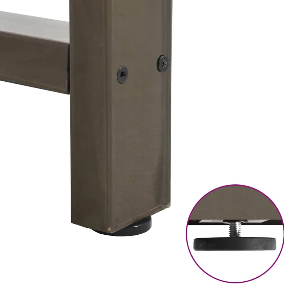vidaXL Salontafelpoten 2 st 30x (30-31) cm staal naturel staal