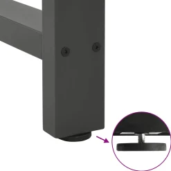 vidaXL Salontafelpoten 2 st 30x(30-31) cm staal antracietkleurig