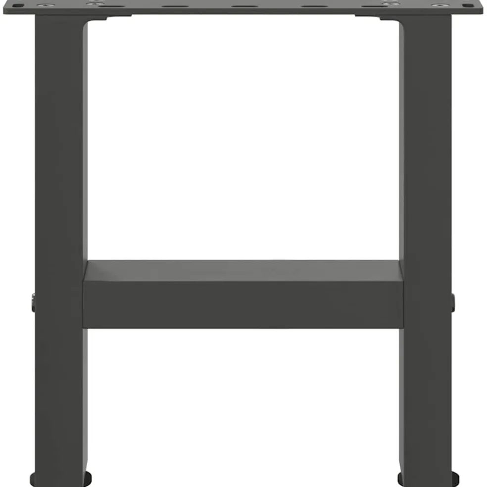 vidaXL Salontafelpoten 2 st 30x(30-31) cm staal antracietkleurig