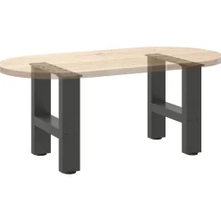 vidaXL Salontafelpoten 2 st 30x(30-31) cm staal antracietkleurig