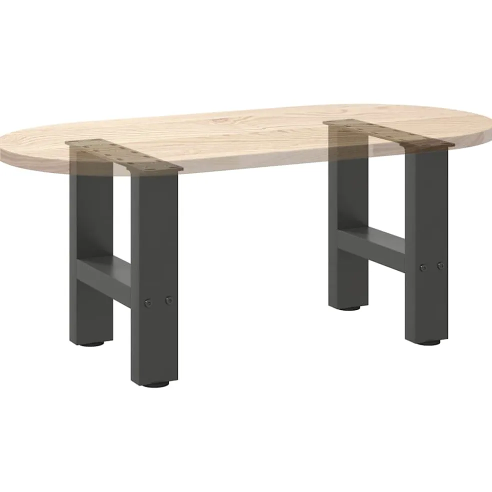 vidaXL Salontafelpoten 2 st 30x(30-31) cm staal antracietkleurig