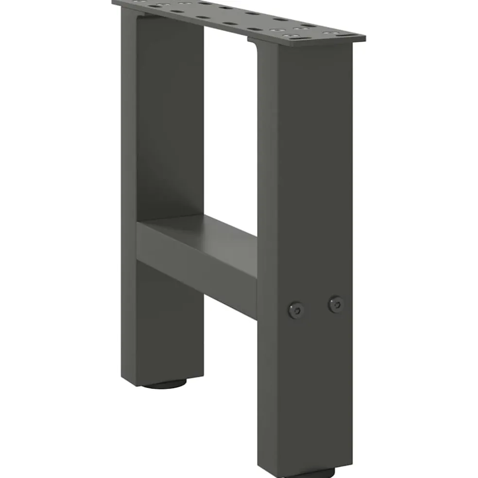 vidaXL Salontafelpoten 2 st 30x(30-31) cm staal antracietkleurig