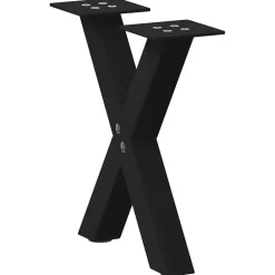 vidaXL Salontafelpoten 2 st X-vormig 30x(30-31) cm staal zwart
