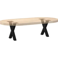 vidaXL Salontafelpoten 2 st X-vormig 30x(30-31) cm staal zwart