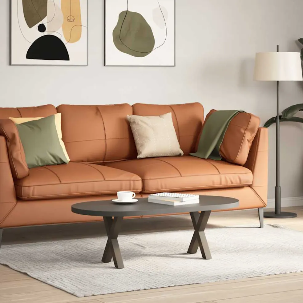 vidaXL Salontafelpoten 2 st X-vormig 30x(30-31) cm staal naturel