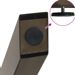 vidaXL Salontafelpoten 2 st X-vormig 30x(30-31) cm staal naturel