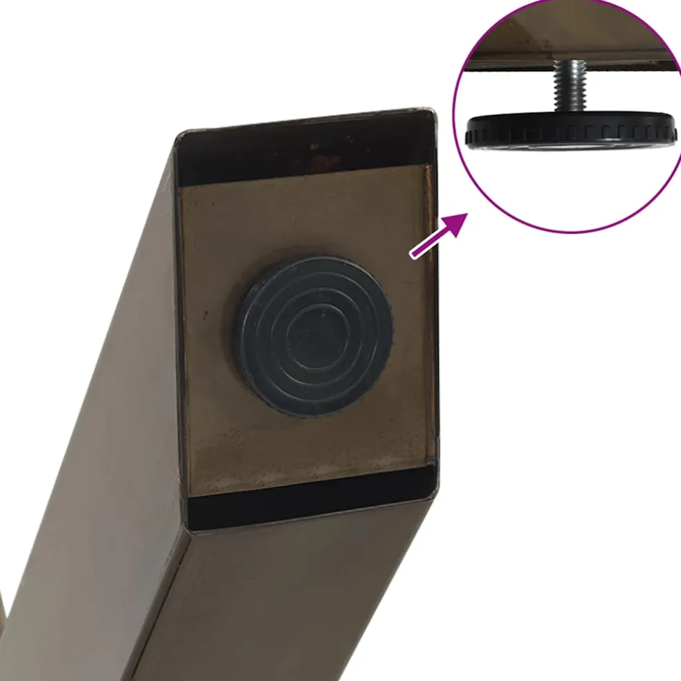 vidaXL Salontafelpoten 2 st X-vormig 30x(30-31) cm staal naturel