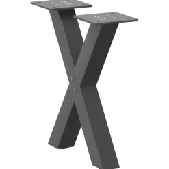 vidaXL Salontafelpoten 2 st X-vormig 30x(30-31) cm staal antraciet