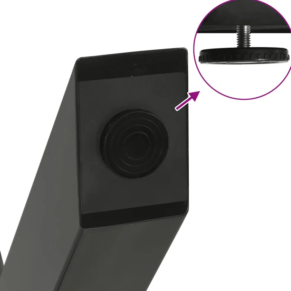 vidaXL Salontafelpoten 2 st X-vormig 30x(30-31) cm staal antraciet