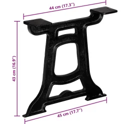 vidaXL Salontafelpoten 2 st Y-frame gietijzer