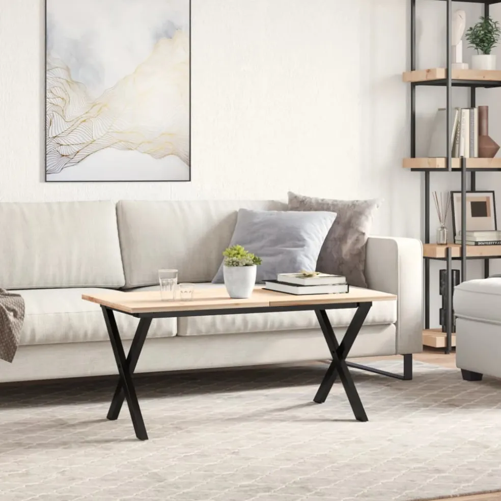 vidaXL Salontafelpoten X-frame 80x40x43 cm staal
