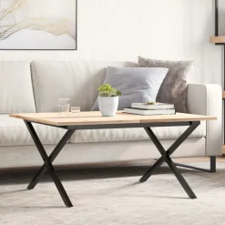 vidaXL Salontafelpoten X-frame 80x70x43 cm staal
