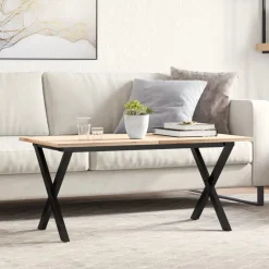 vidaXL Salontafelpoten X-frame 90x30x43 cm staal