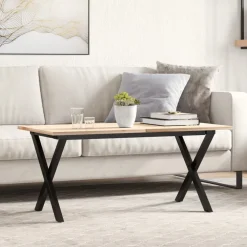 vidaXL Salontafelpoten X-frame 70x30x43 cm staal