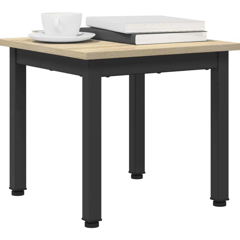 vidaXL Salontafel Sonoma Eiken 40 x 40 x 36 cm Bewerkt hout