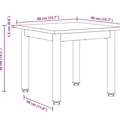 vidaXL Salontafel Sonoma Eiken 40 x 40 x 36 cm Bewerkt hout