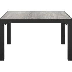 vidaXL Salontafel tuin 55x55x31 cm DPC en staal grijs