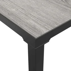vidaXL Salontafel tuin 55x55x31 cm DPC en staal grijs