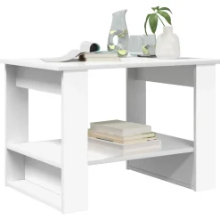 vidaXL Salontafel Wit 72 x 50 x 50 cm Bewerkt hout