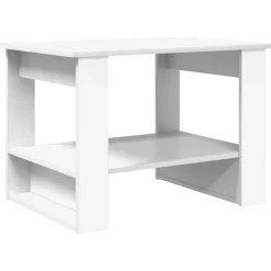 vidaXL Salontafel Wit 72 x 50 x 50 cm Bewerkt hout
