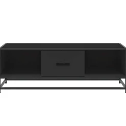 vidaXL Salontafel 100x57x35 cm bewerkt hout en metaal zwart