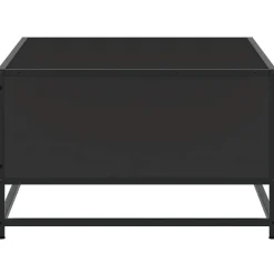 vidaXL Salontafel 100x57x35 cm bewerkt hout en metaal zwart