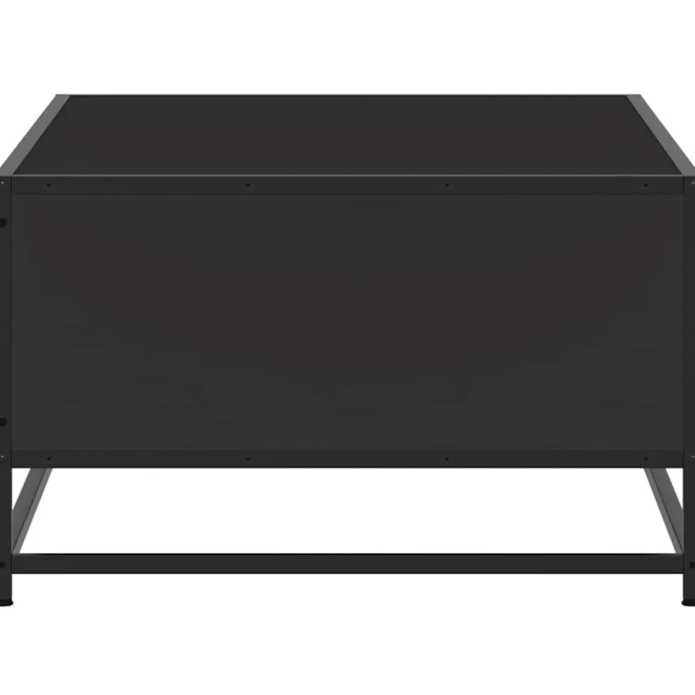 vidaXL Salontafel 100x57x35 cm bewerkt hout en metaal zwart