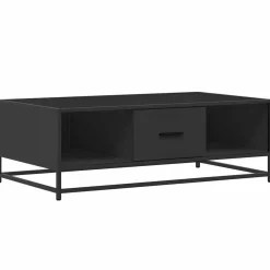 vidaXL Salontafel 100x57x35 cm bewerkt hout en metaal zwart