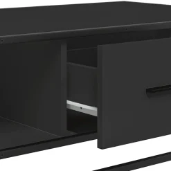 vidaXL Salontafel 100x57x35 cm bewerkt hout en metaal zwart