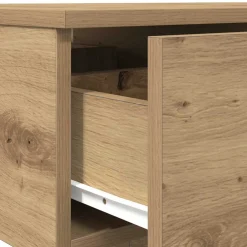 vidaXL Salontafel 90x60x31 cm bewerkt hout artisanaal eikenkleurig