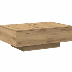 vidaXL Salontafel 90x60x31 cm bewerkt hout artisanaal eikenkleurig