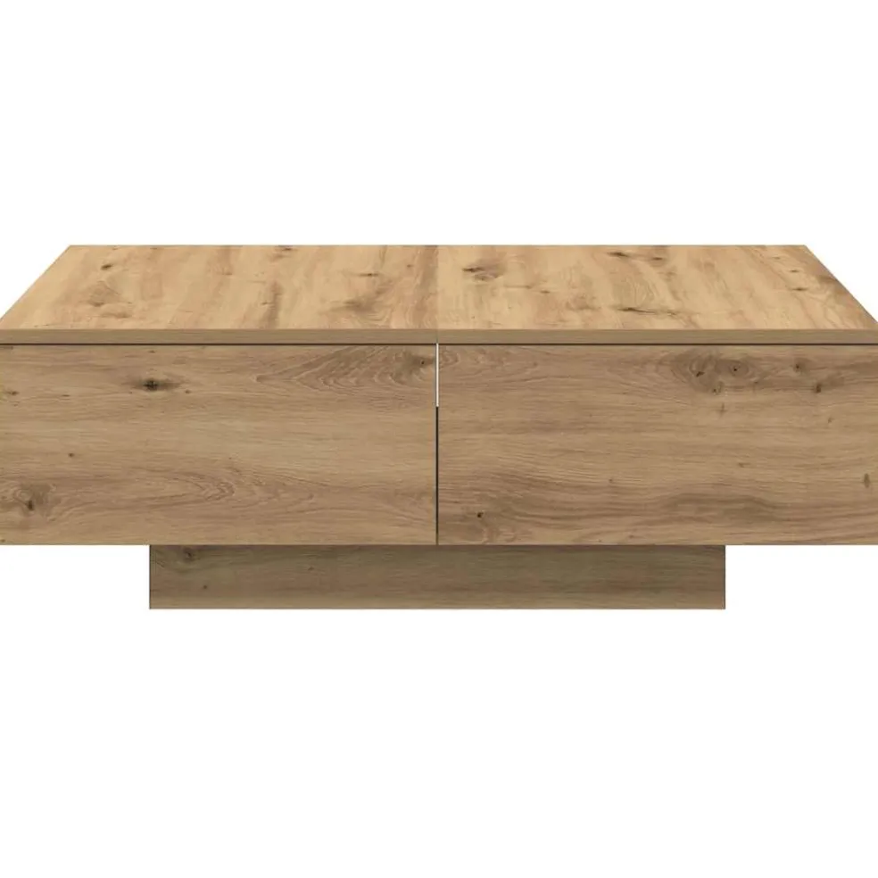 vidaXL Salontafel 90x60x31 cm bewerkt hout artisanaal eikenkleurig