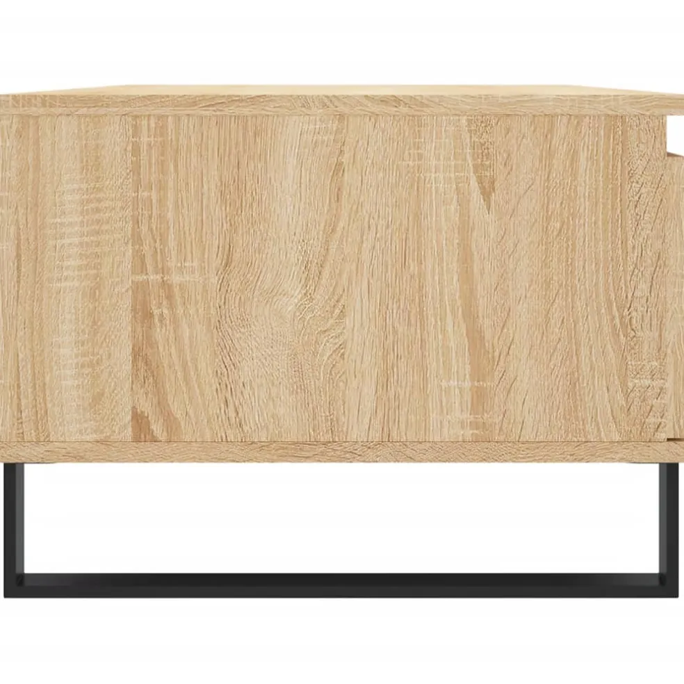 vidaXL Salontafel 90x50x36,5 cm bewerkt hout sonoma eikenkleurig