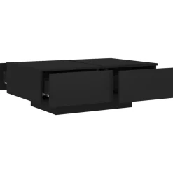 vidaXL Salontafel 90x60x31 cm bewerkt hout zwart
