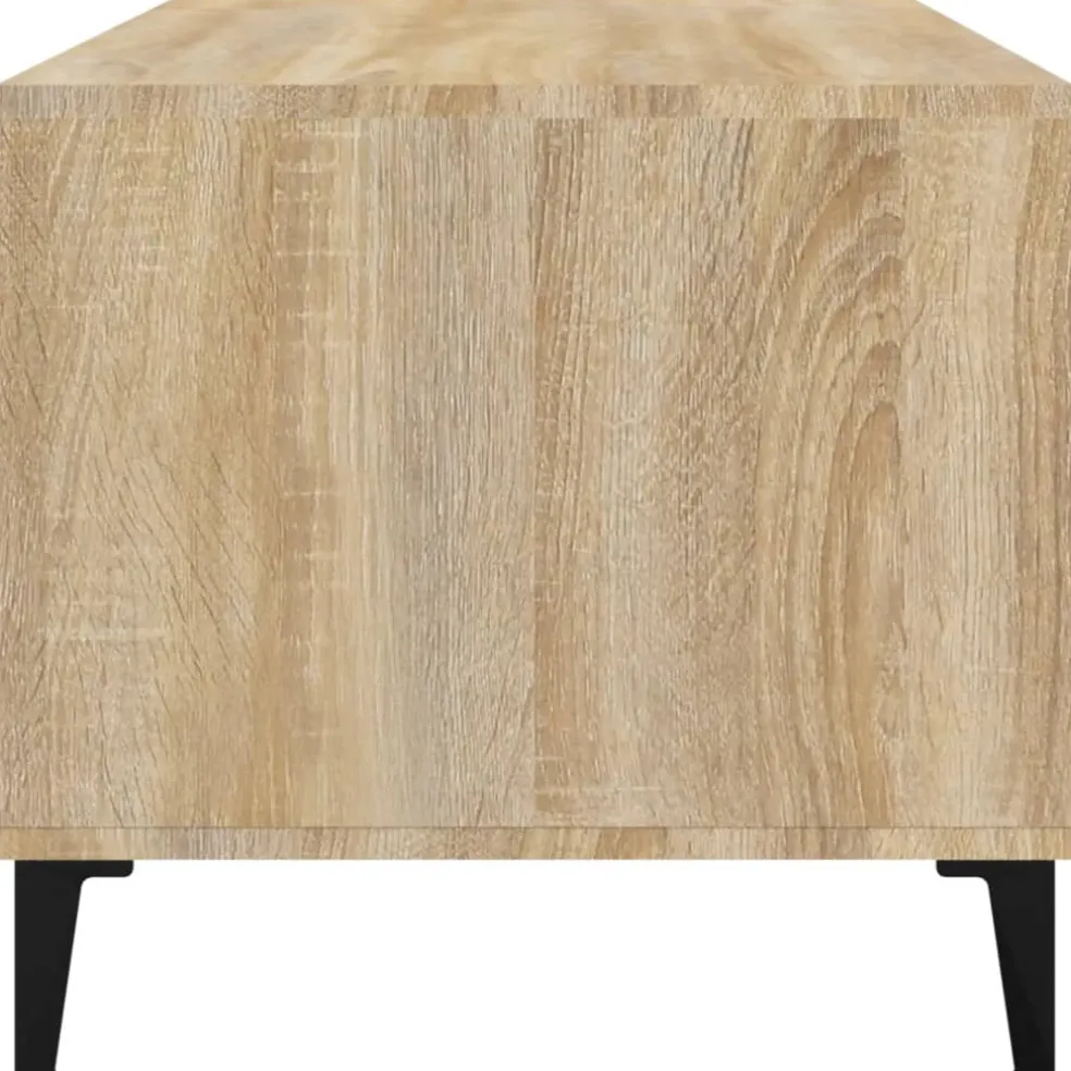 vidaXL Salontafel 90x49x45 cm bewerkt hout sonoma eikenkleurig