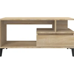 vidaXL Salontafel 90x49x45 cm bewerkt hout sonoma eikenkleurig
